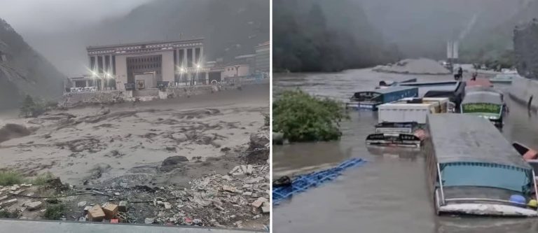 रसुवामा भिषण बाढी,ल्हेन्दे खोलाले रसुवागढीको मितेरी पुल बगायो