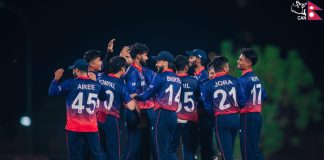 एसिया तथा इस्ट एसिया पेसिफिक छनोटको सुपर सिक्समा नेपाल ओमानसँग खेल्दै