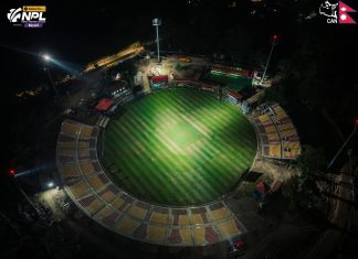 लक्ष्मी पूजामा टियू मैदानमा फ्लडलाइट परीक्षण, (फोटो फिचर)