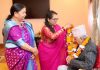 राष्ट्रपति पौडेलबाट शुभसाईतमा बहिनीहरूबाट तिहारको टीका ग्रहण