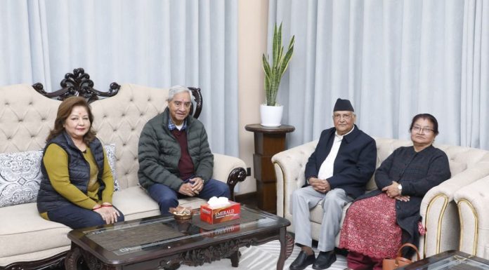 ओली र देउवाबिच भेटवार्ता