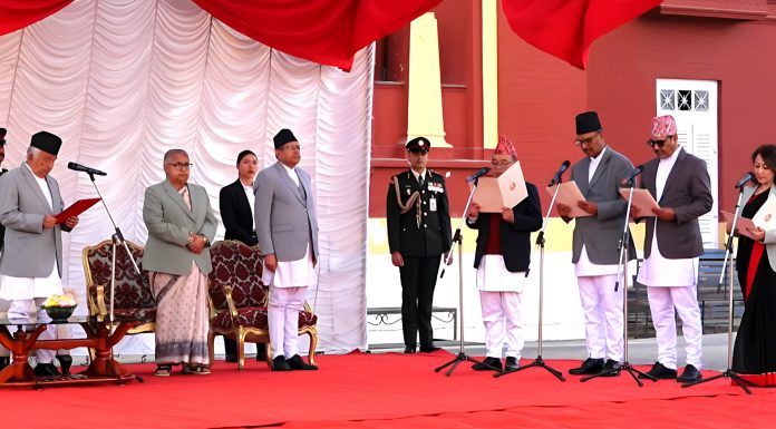 नवनियुक्त चार मन्त्रीहरूले लिए पद तथा गोपनियताको शपथ