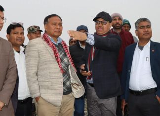 महाकाली पुल र तटबन्धको काम वर्षायामअघि नै सम्पन्न गर्न मन्त्री घिसिङको निर्देशन