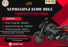 नेपालगन्जमा स्लो वाईक प्रतियोगिता हुदै