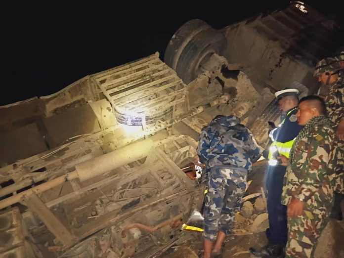 bus accident dhading