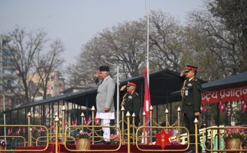 राष्ट्रपतिकाे उपस्थितिमा मनाइयाे प्रजातन्त्र दिवस