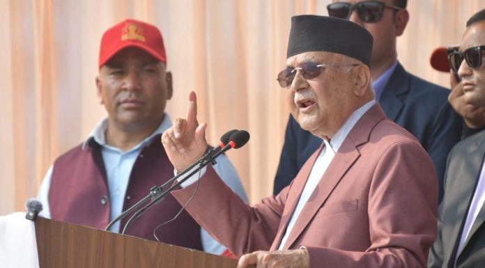 केपि ओलीले भने ‘ कतिपयले ख्यालख्यालजस्तो प्रधानमन्त्रीको उम्मेदवार बन्छु भनेका छन्’