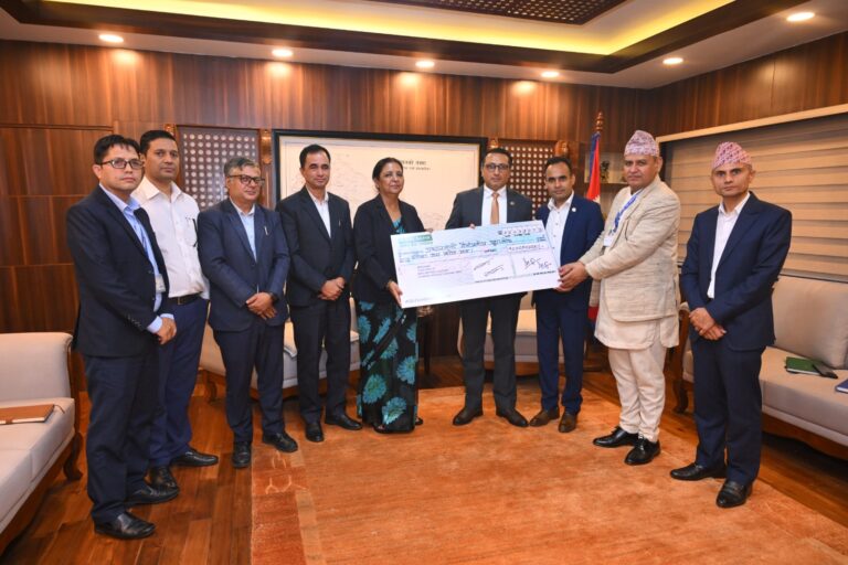 टेलिकमद्वारा प्रधानमन्त्री दैवी प्रकोप उद्धार कोषमा रु १० करोड सहयोग